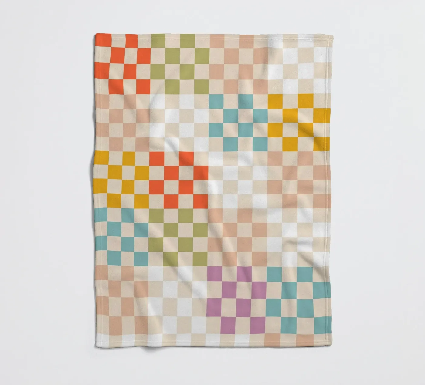 Retro Summer Check Patchwork Pattern plaid polaire de Dominique Vari Abstract