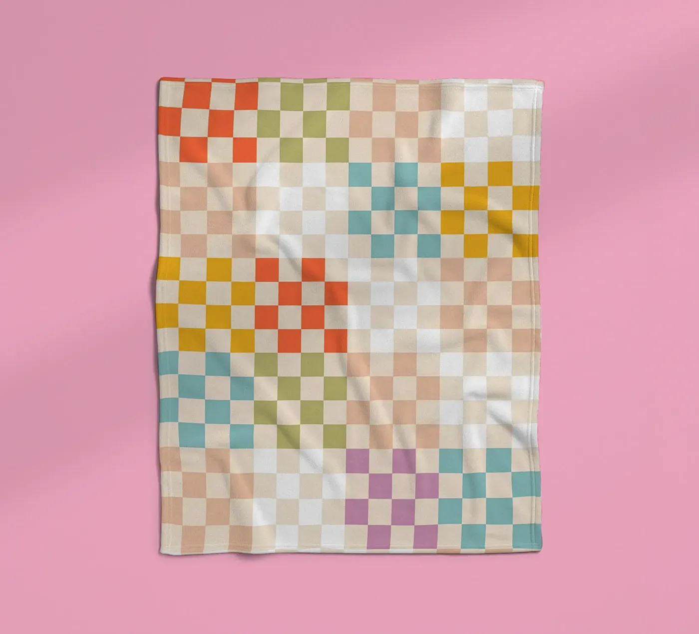 Retro Summer Check Patchwork Pattern plaid polaire de Dominique Vari Abstract