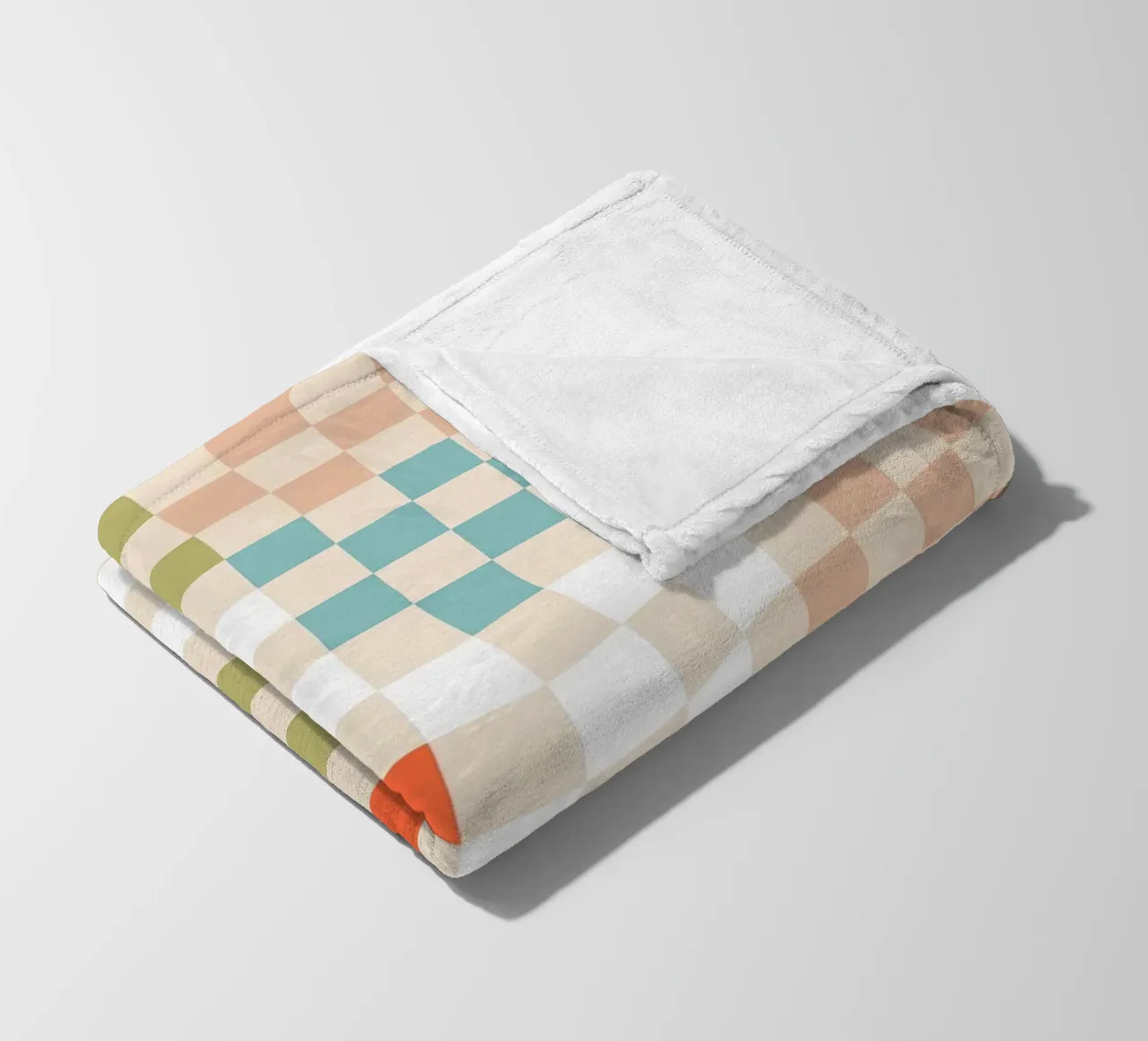 Motivo patchwork a quadri estivi retrò coperta in pile da Dominique Vari Abstract