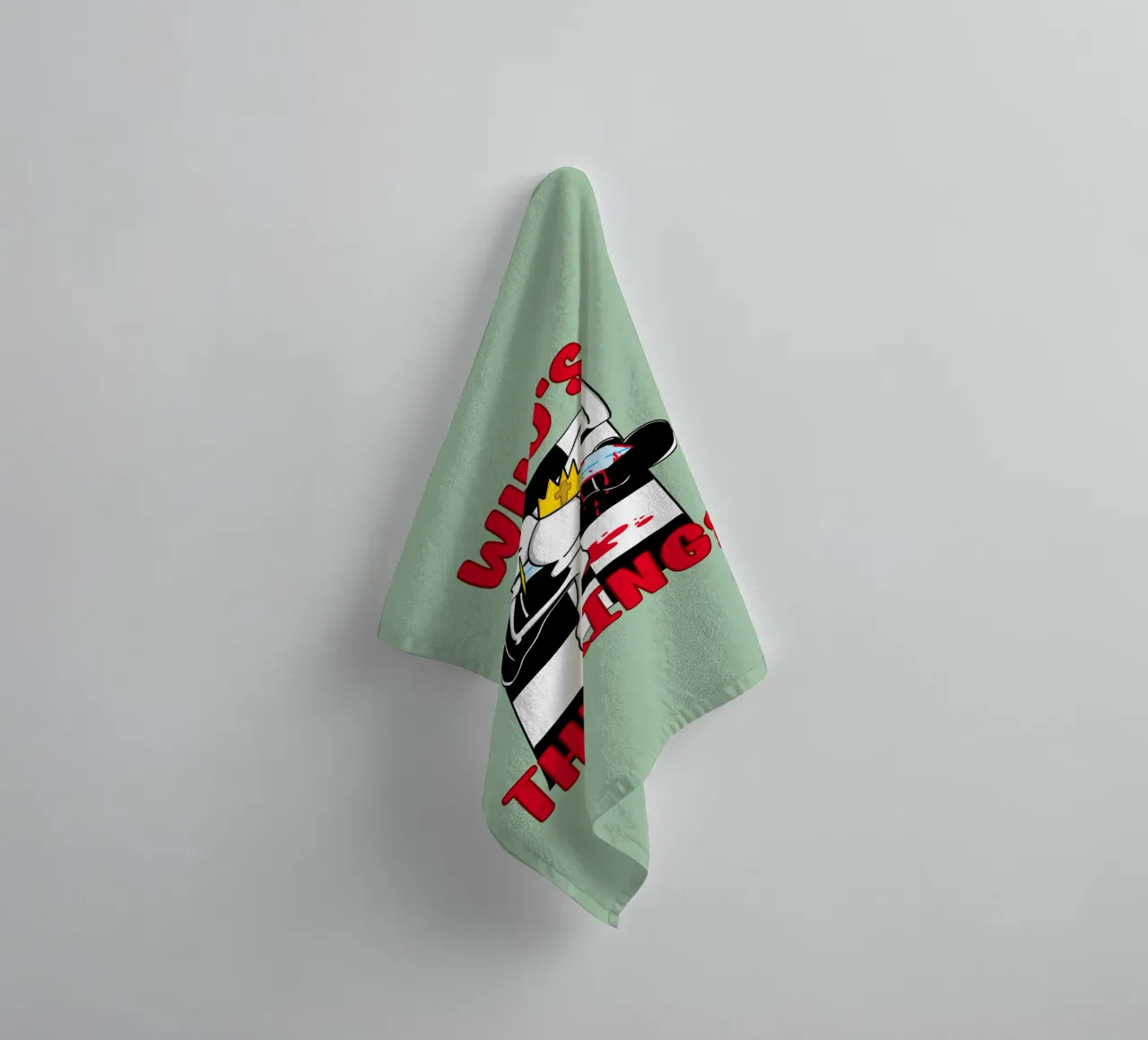 Who's the King Fearless and Funny Chess Motivation towel by sillyindustries
