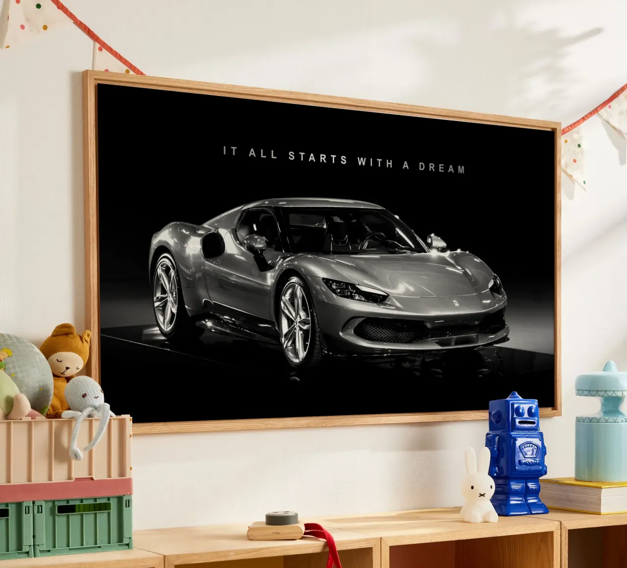 Het begint allemaal met een droom | Motiverende luxe auto acryl van Inspirify