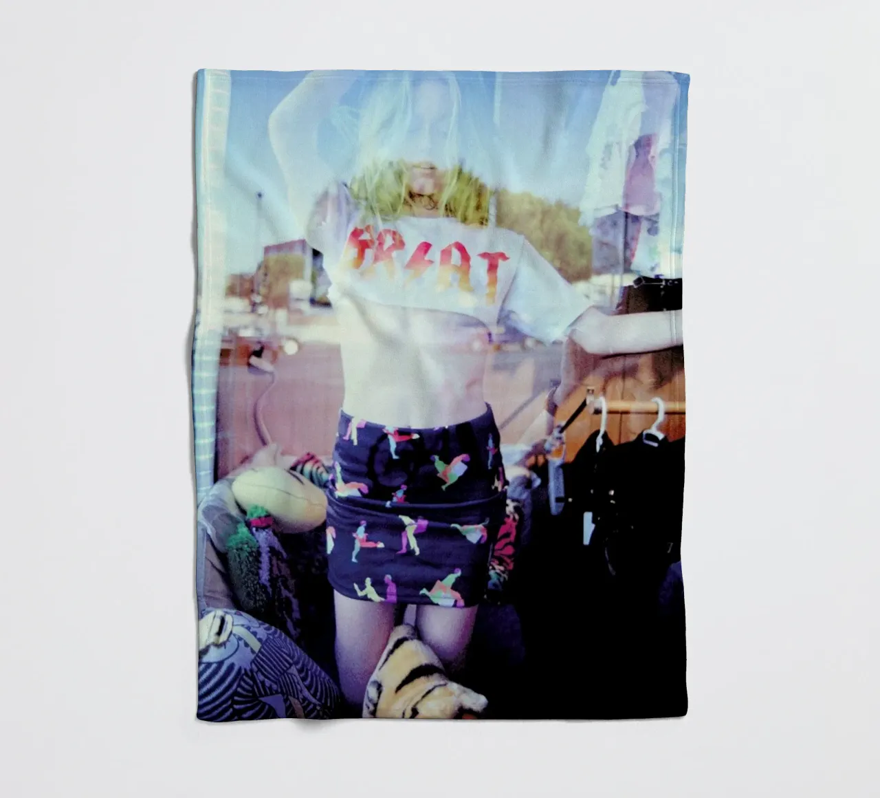 Colors in Hollywood fleece blanket by Aysha Banos
