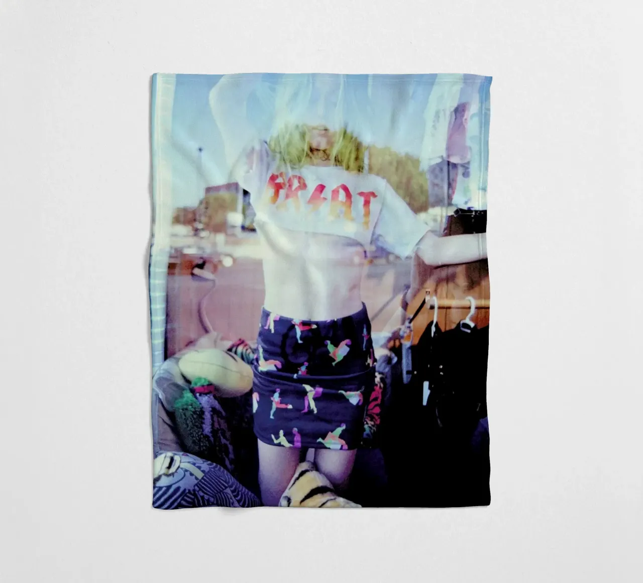 Colors in Hollywood fleece blanket by Aysha Banos