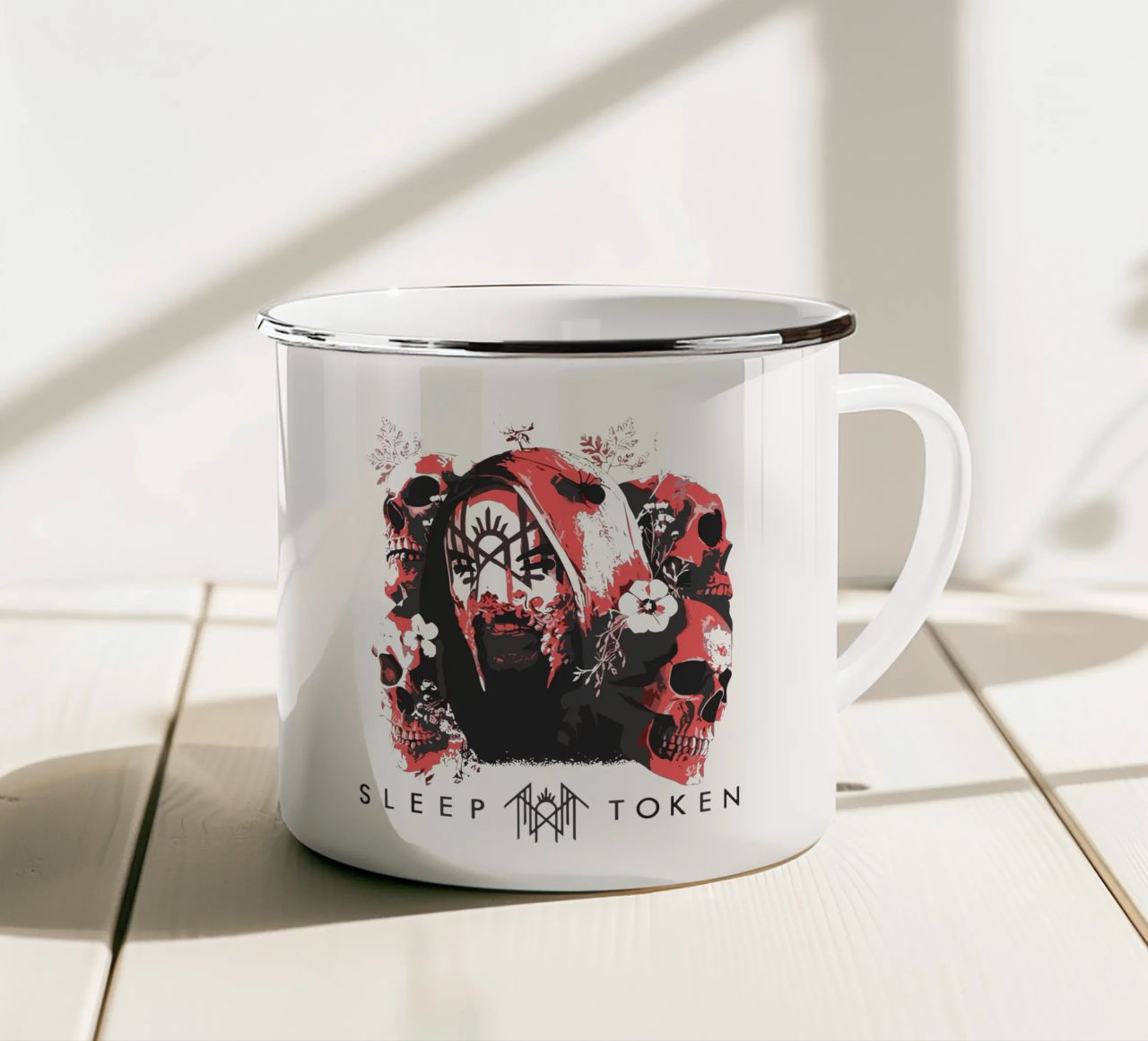 Teschi a forma di vascello tazza in smalto da Jason Lavelle
