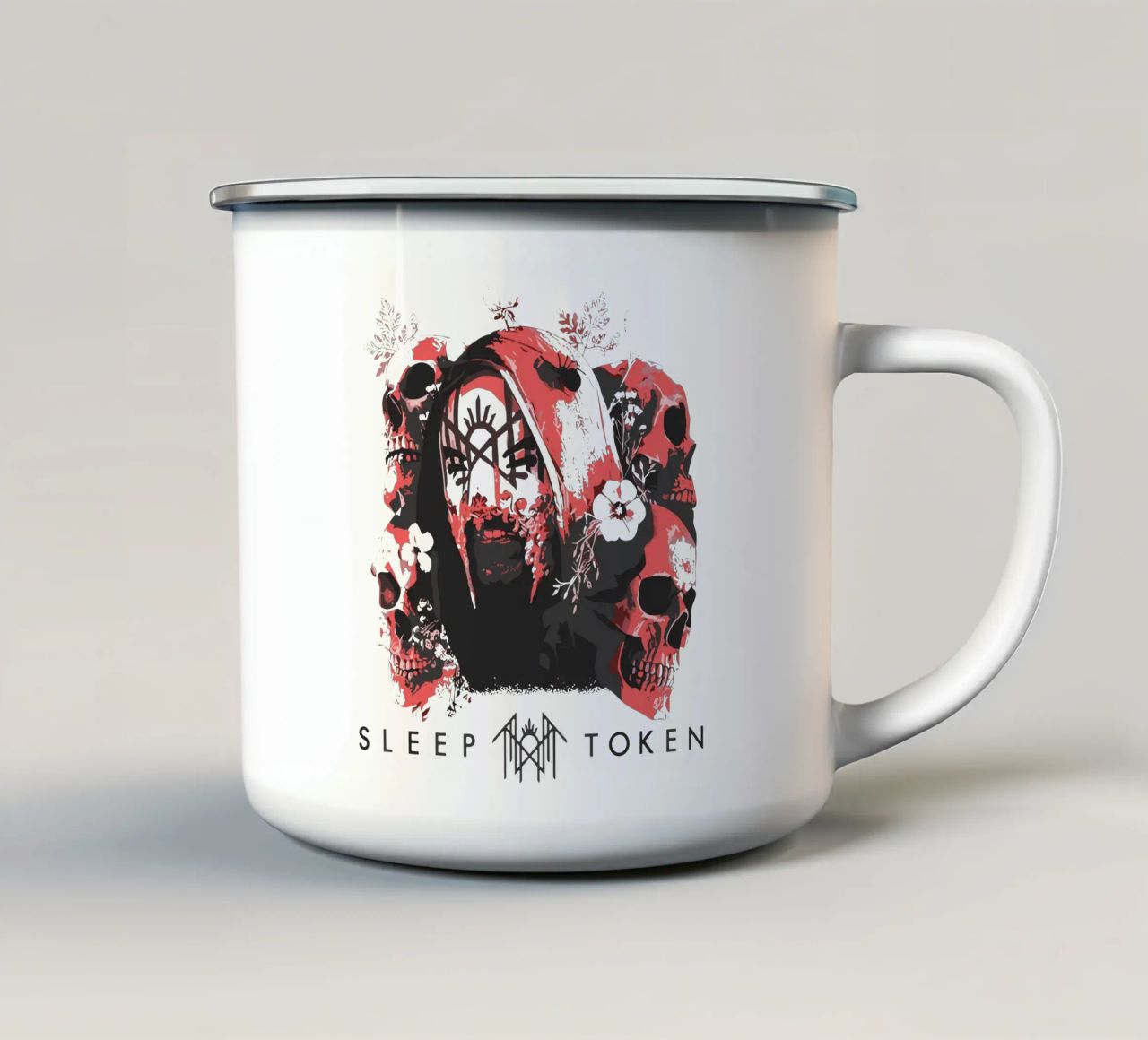 Teschi a forma di vascello tazza in smalto da Jason Lavelle