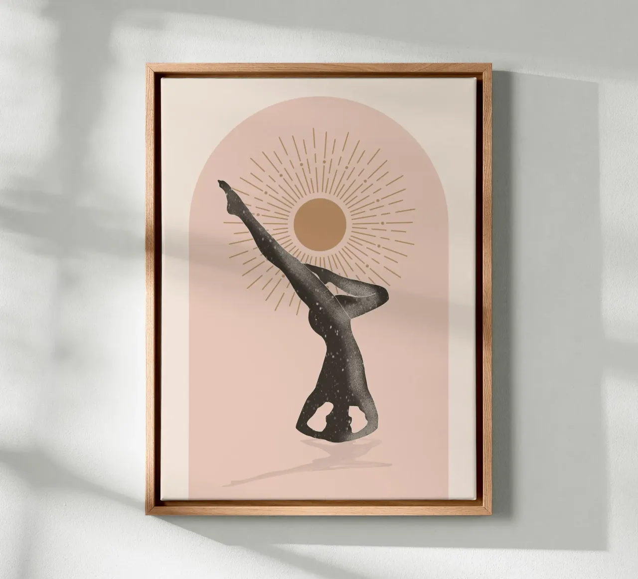 Minimal Abstract Art-Yoga 14 canvas with Floater frame by ThingDesign
