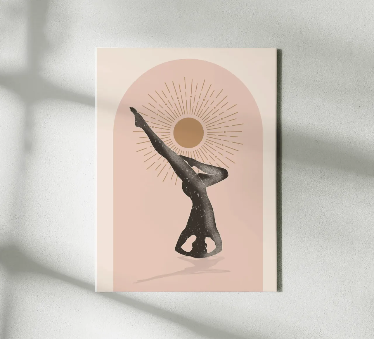 Minimal Abstract Art-Yoga 14 canvas with Floater frame by ThingDesign