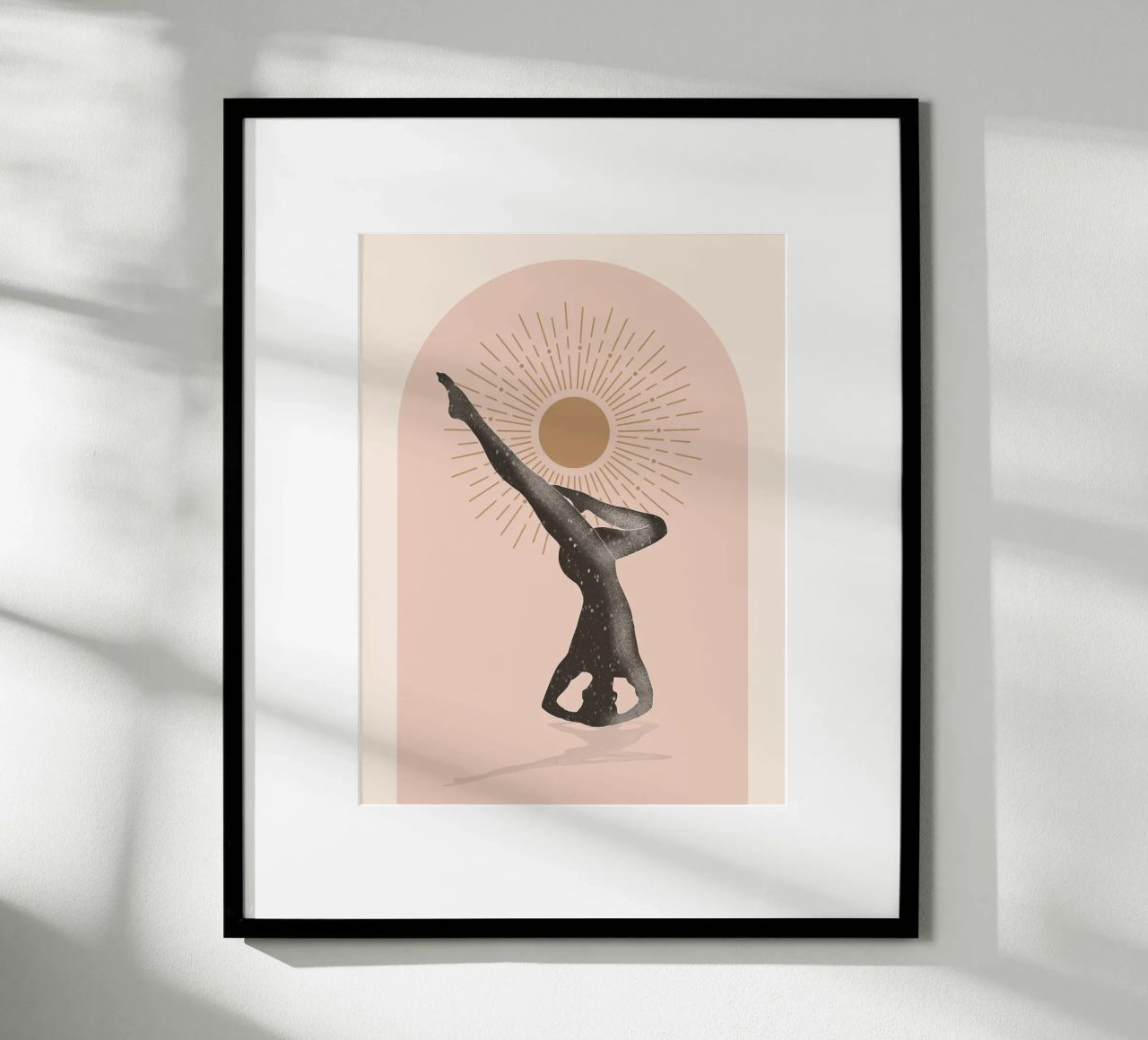Minimalistische abstrakte Kunst-Yoga 14 Poster von ThingDesign
