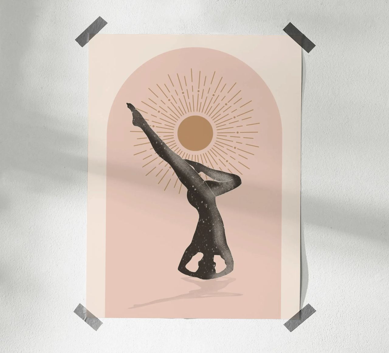 Minimalistische abstrakte Kunst-Yoga 14 Poster von ThingDesign