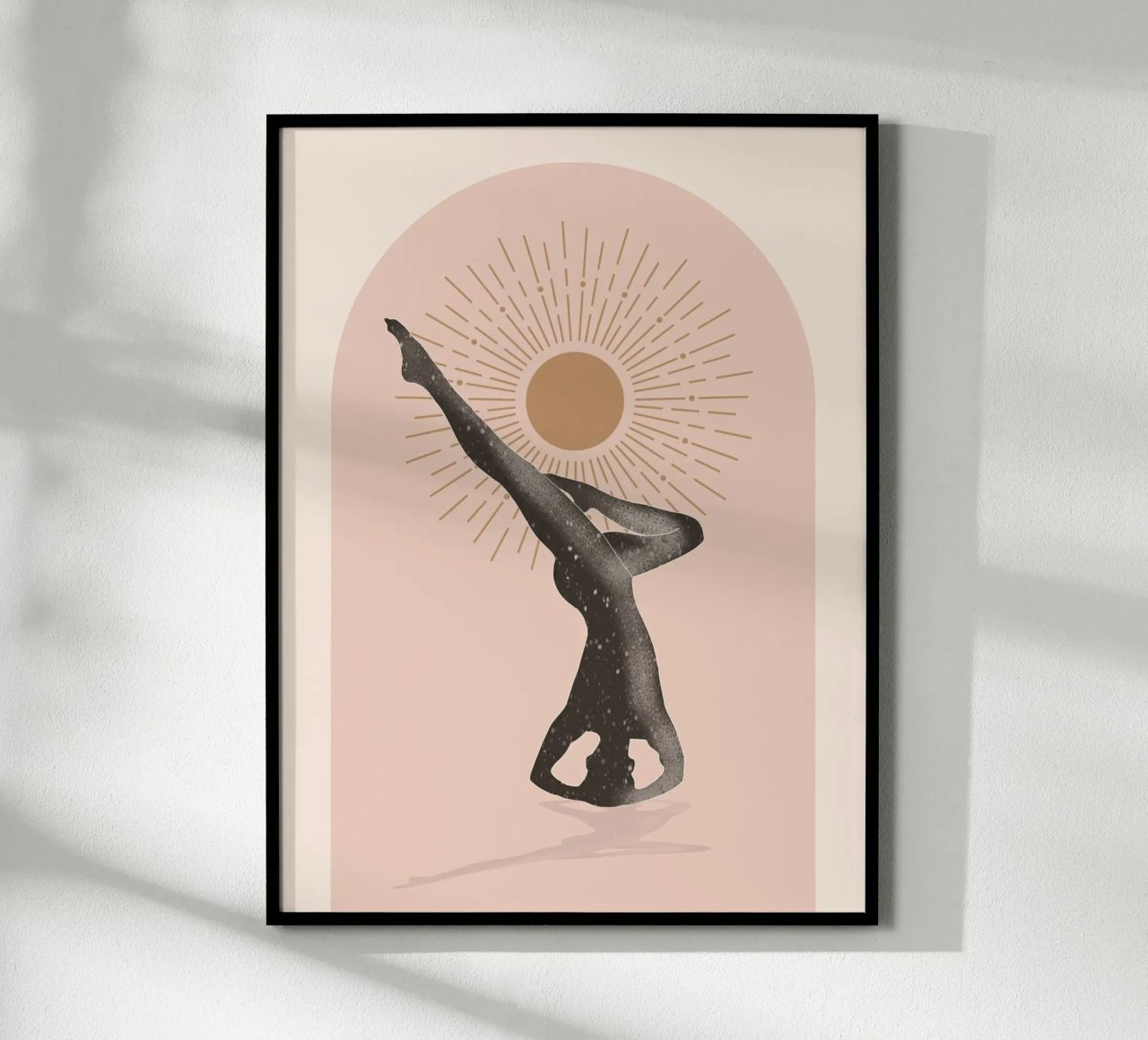 Minimalistische abstrakte Kunst-Yoga 14 Poster von ThingDesign