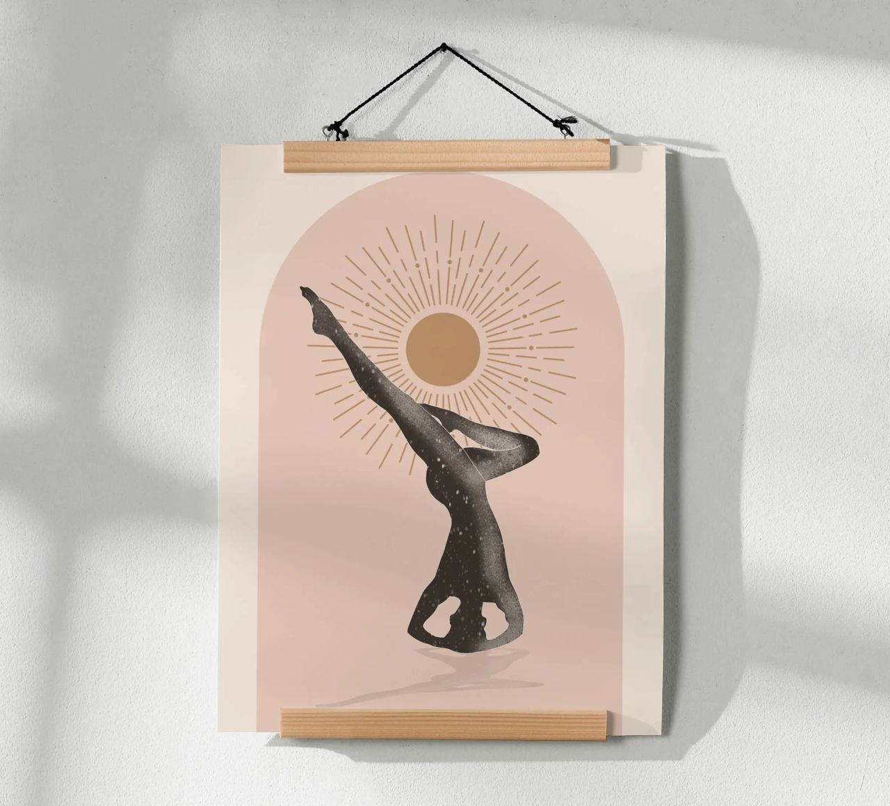 Minimalistische abstrakte Kunst-Yoga 14 Poster von ThingDesign