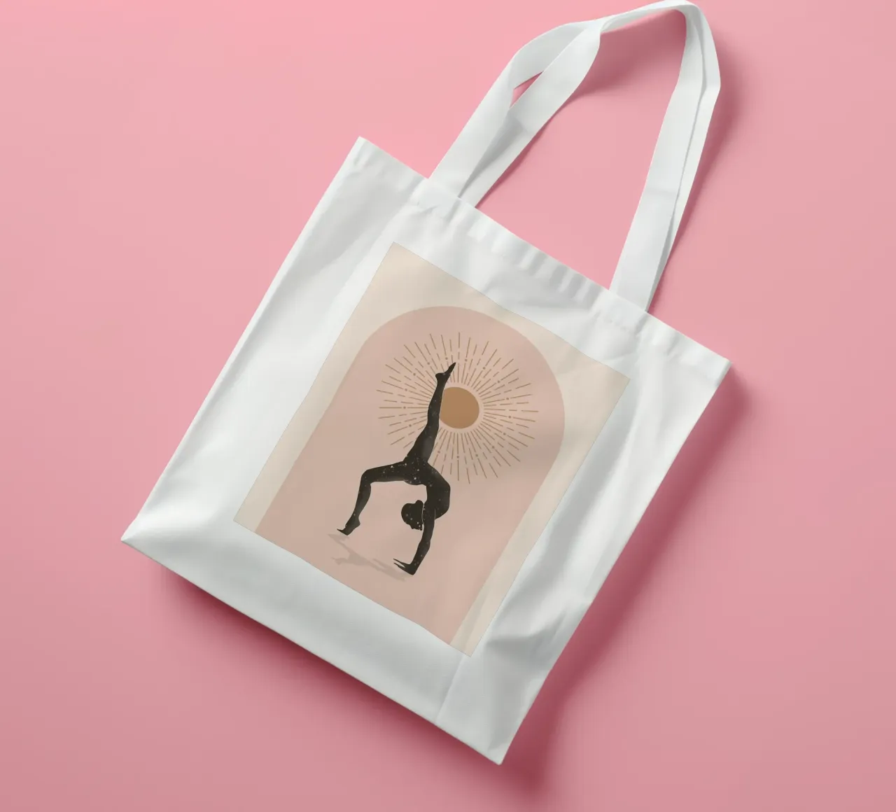 Minimal Abstract Art-Yoga 15 tote bag by ThingDesign