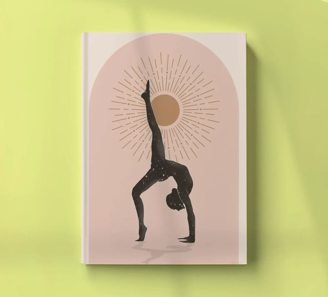 Minimalistische abstrakte Kunst-Yoga 15 Notizbuch von ThingDesign
