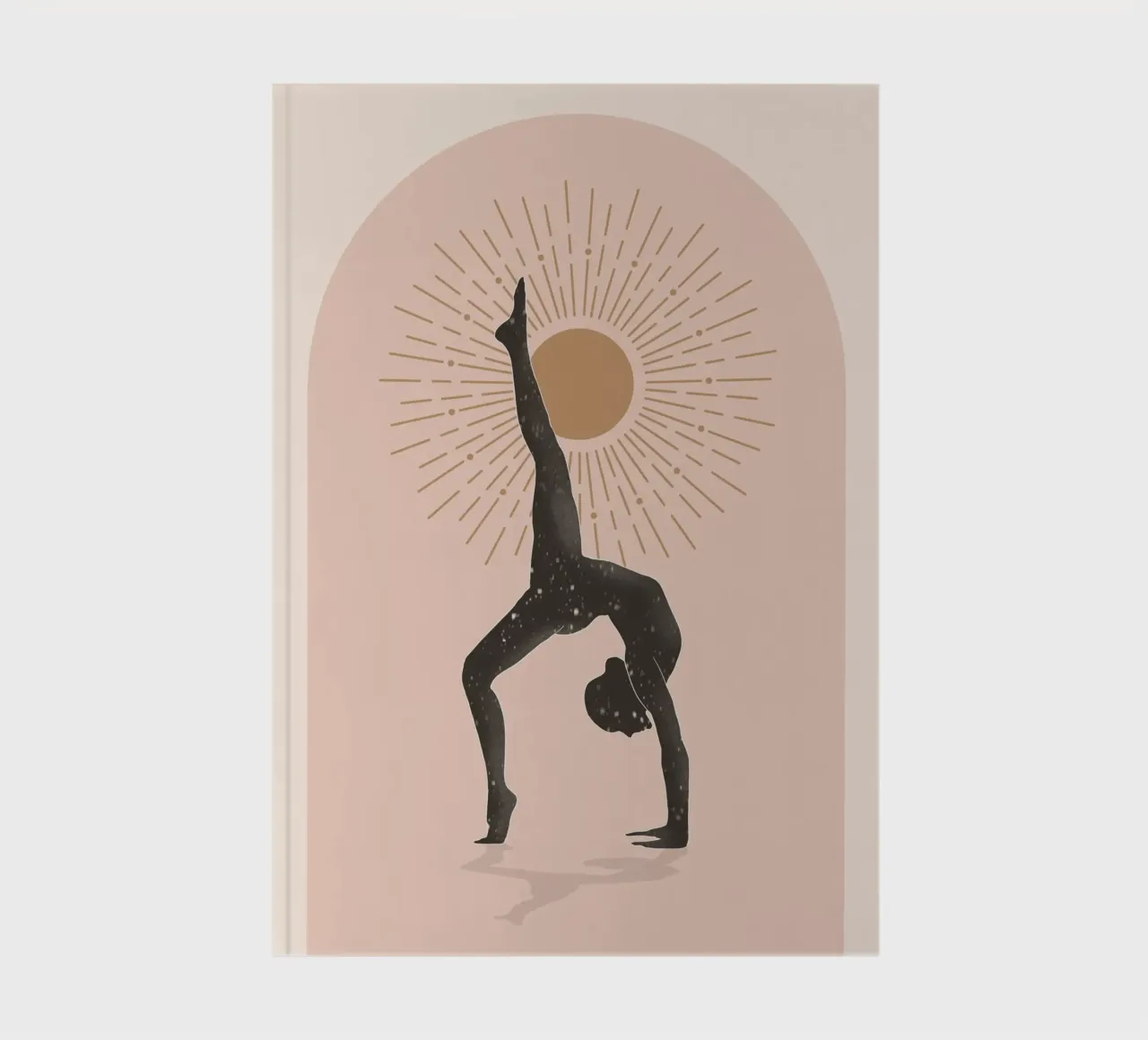 Minimalistische abstrakte Kunst-Yoga 15 Notizbuch von ThingDesign
