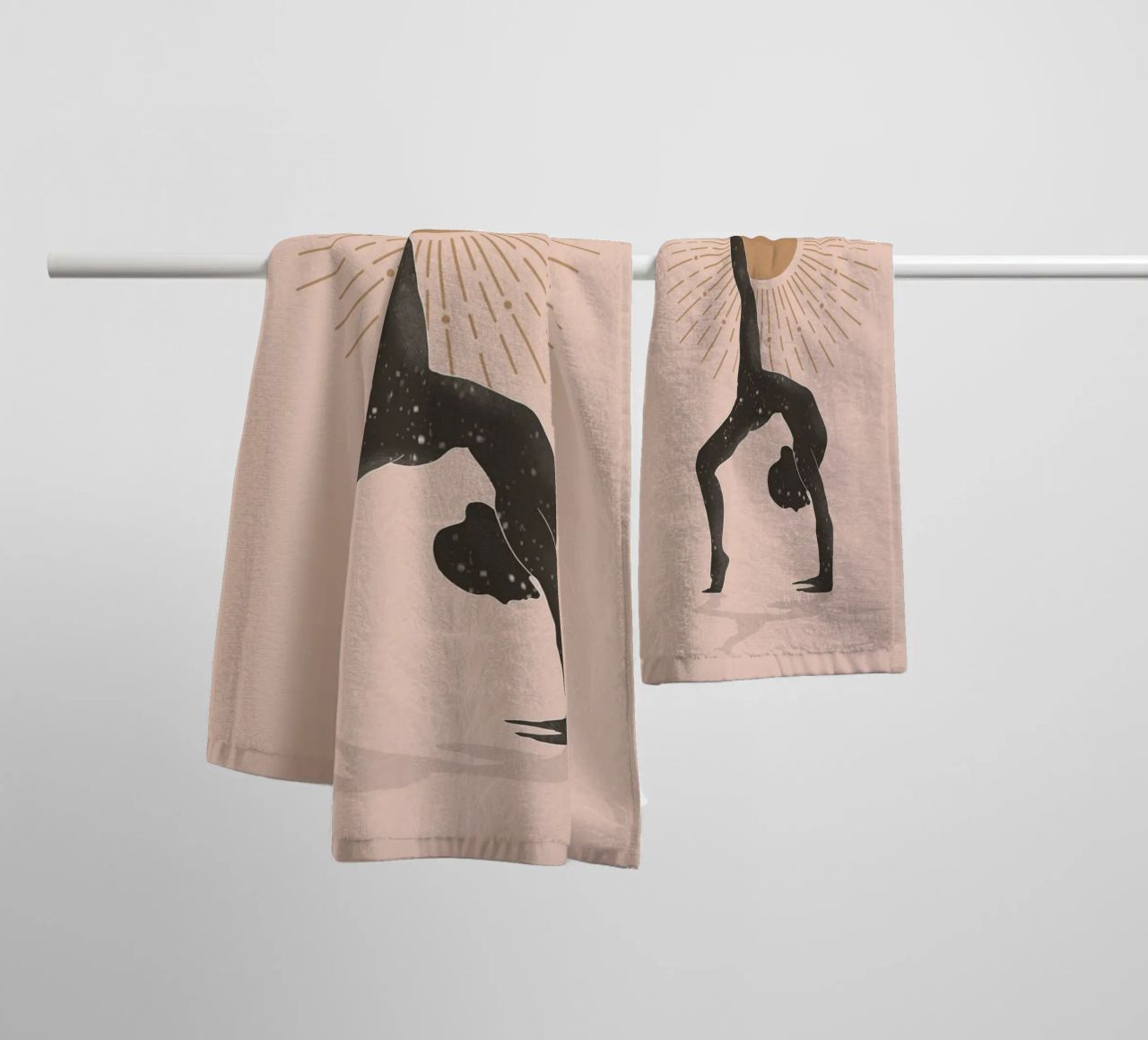 Minimal Abstract Art-Yoga 15 towel by ThingDesign