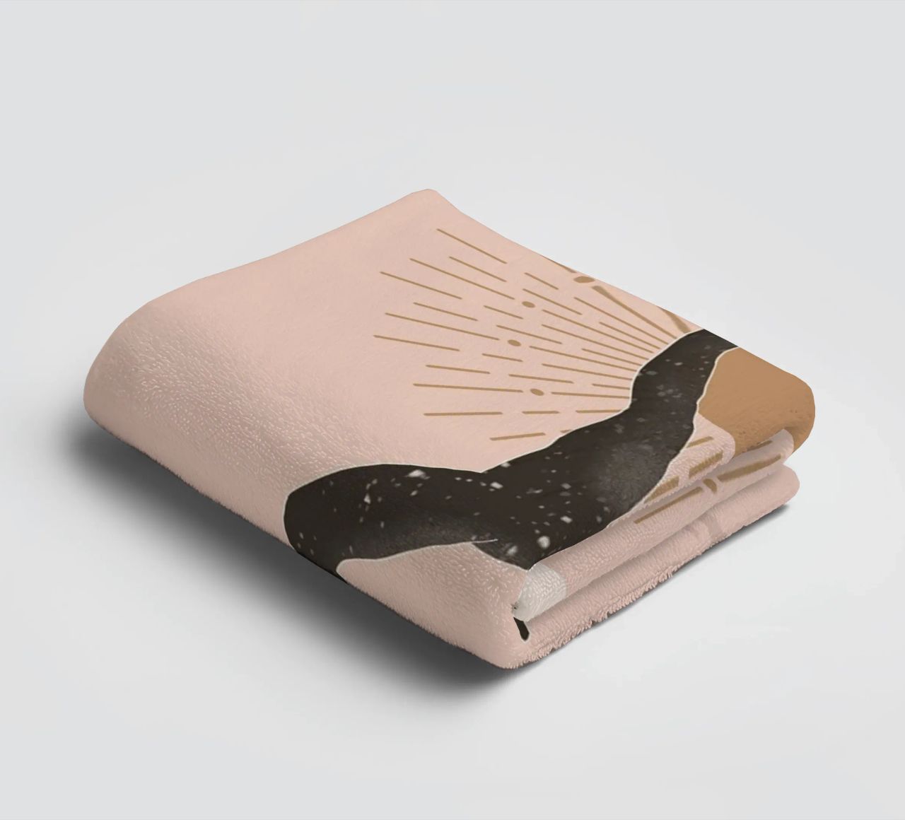 Minimal Abstract Art-Yoga 15 towel by ThingDesign