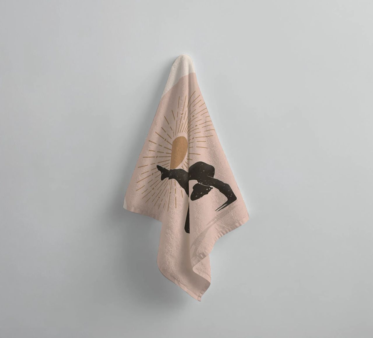 Minimal Abstract Art-Yoga 15 towel by ThingDesign