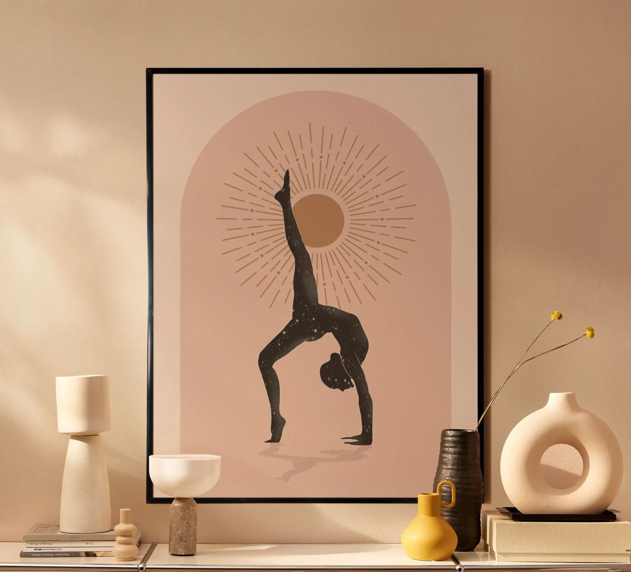 Minimal Abstract Art-Yoga 15 poster by ThingDesign