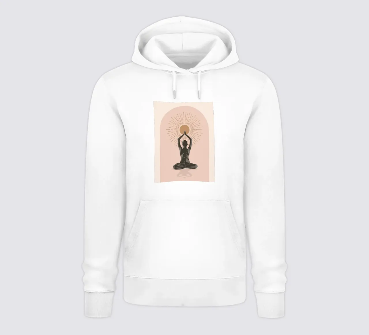 Arte astratta minimale-Yoga 16 felpa con cappuccio da ThingDesign