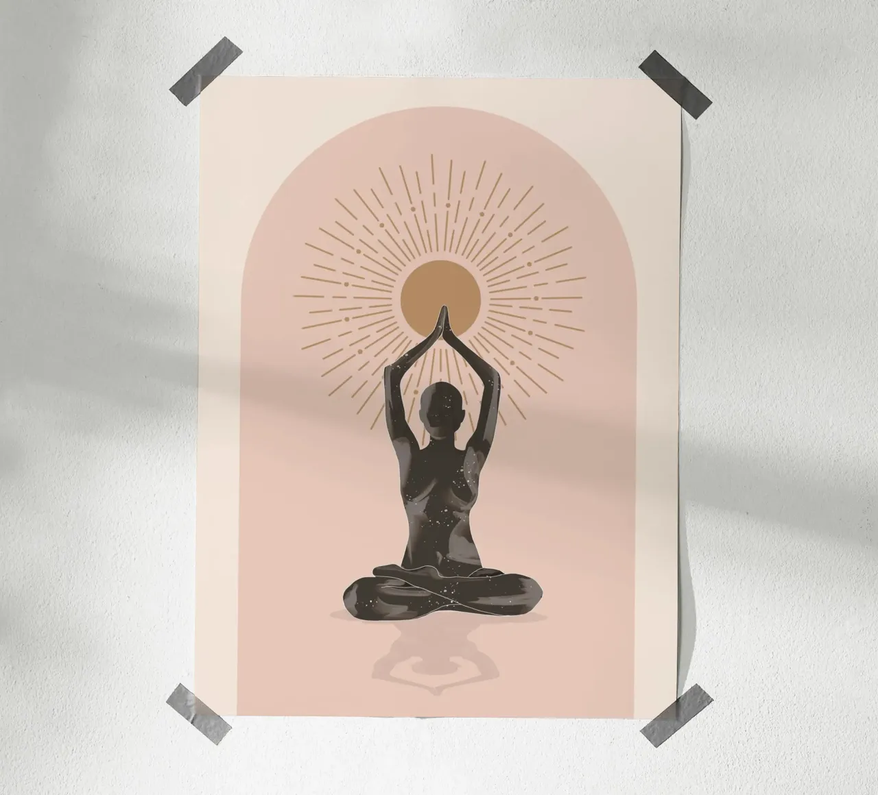 Minimal Abstract Art-Yoga 16 poster by ThingDesign