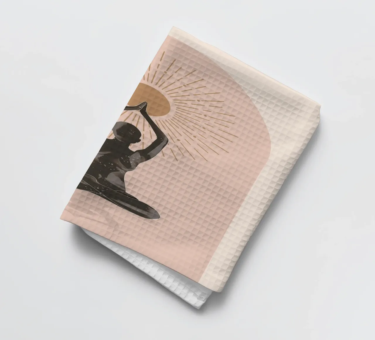 Art abstrait minimal-Yoga 16 torchon de ThingDesign