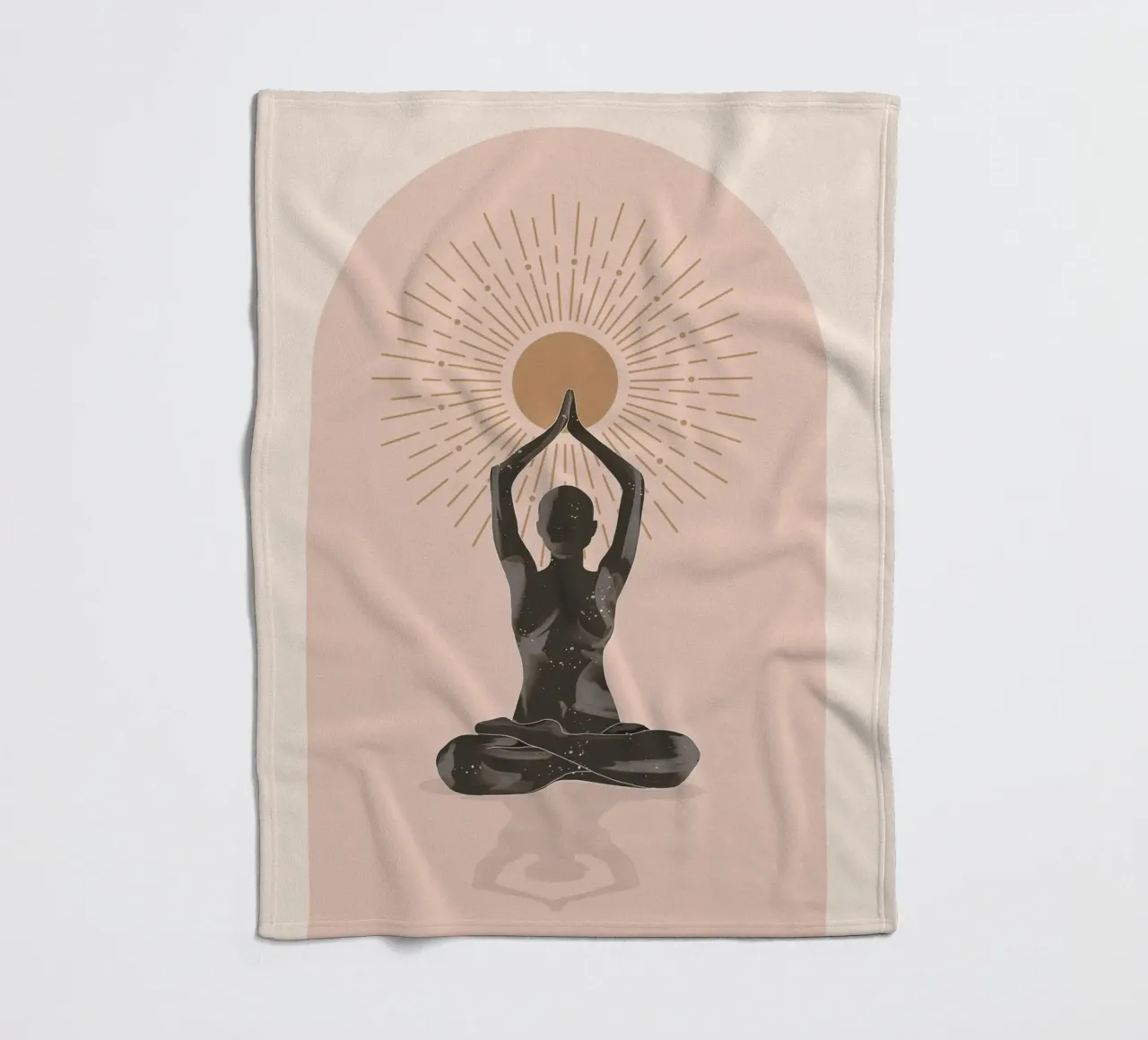 Minimalistische abstrakte Kunst-Yoga 16 Fleecedecke von ThingDesign