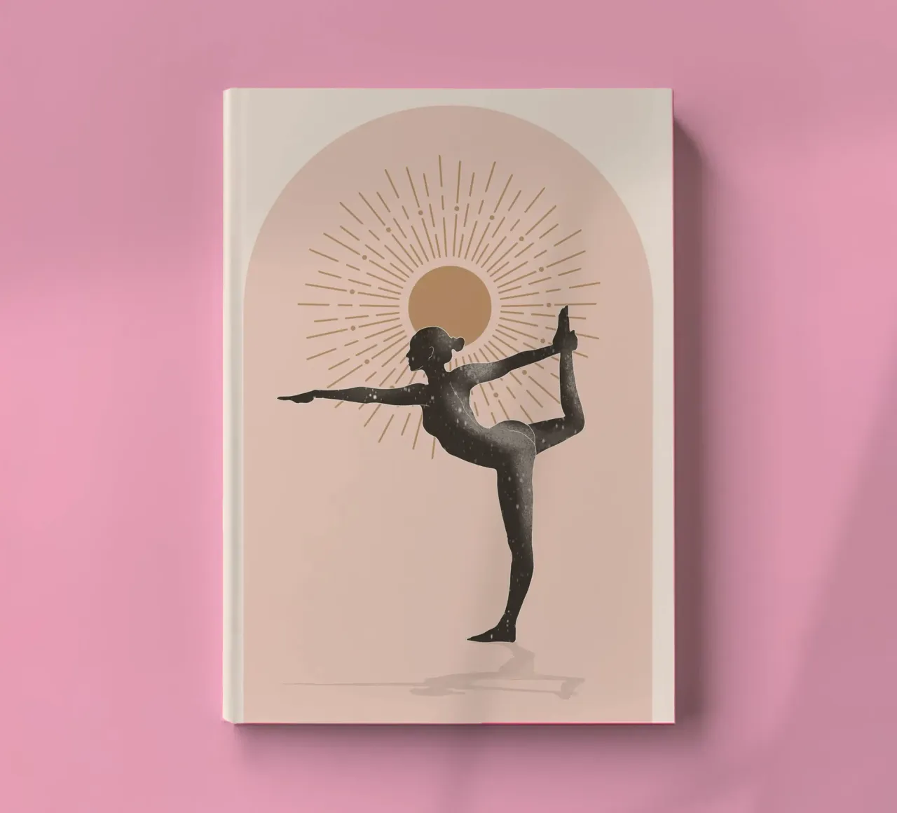 Minimal Abstract Art-Yoga 17 notebook by ThingDesign