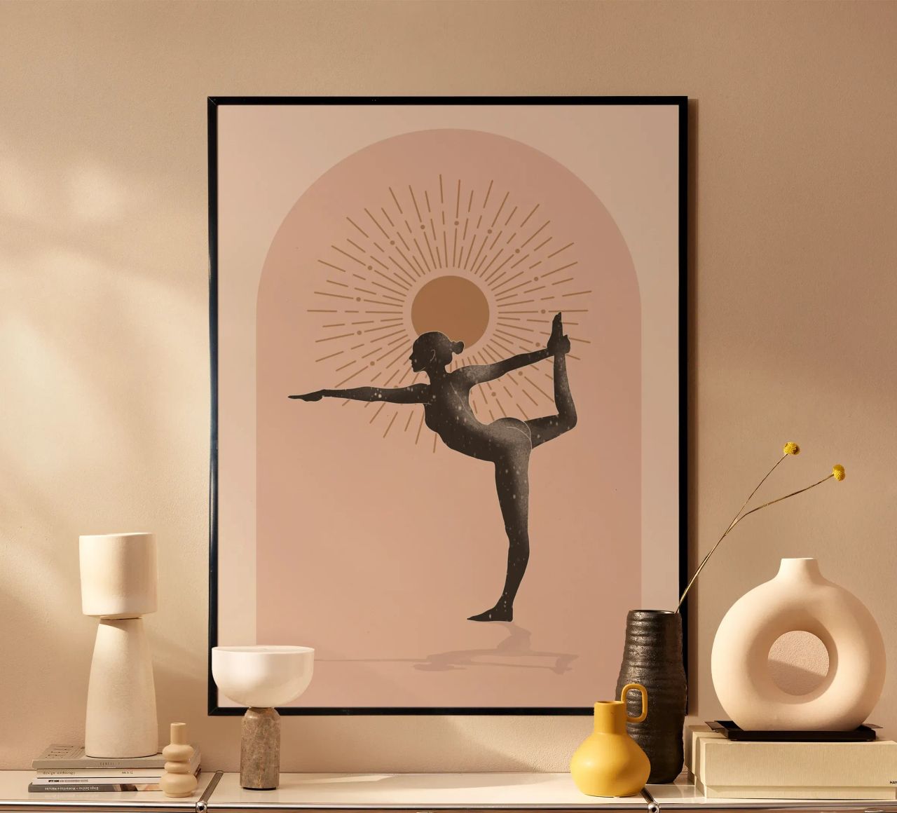 Minimal Abstract Art-Yoga 17 poster by ThingDesign