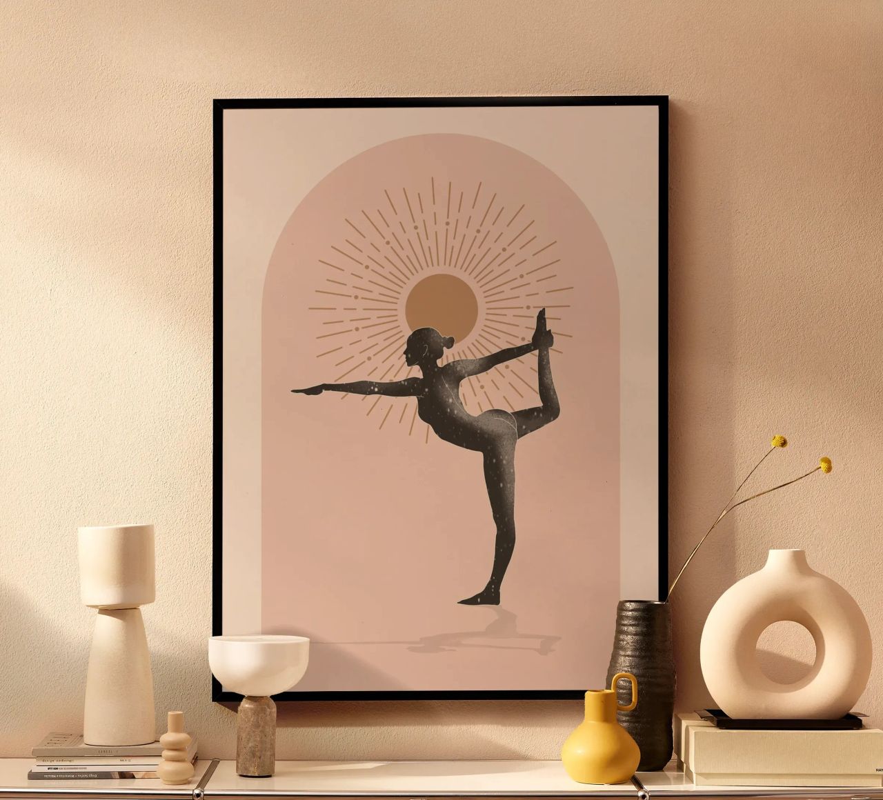 Minimal Abstract Art-Yoga 17 poster by ThingDesign