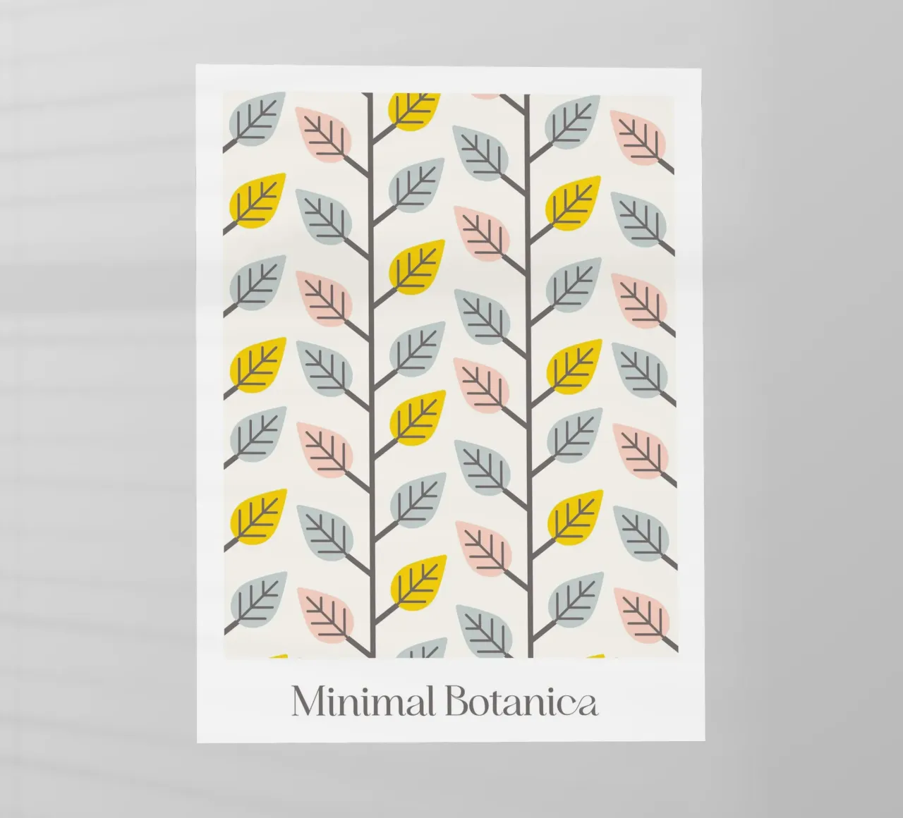 Minimal Botanical Botanischer Kunstdruck Backlit Folie von CoelfenArt