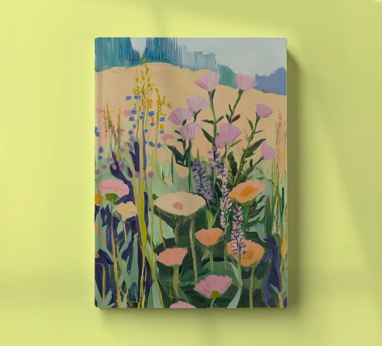 Bunte Wildblumenwiese Kunst Notizbuch von Melloi Art Print