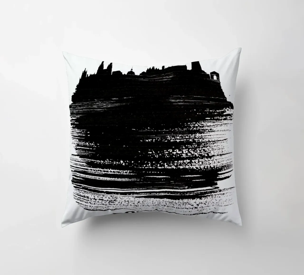 Bordeaux Skyline Brush Stroke cuscino da Naxart