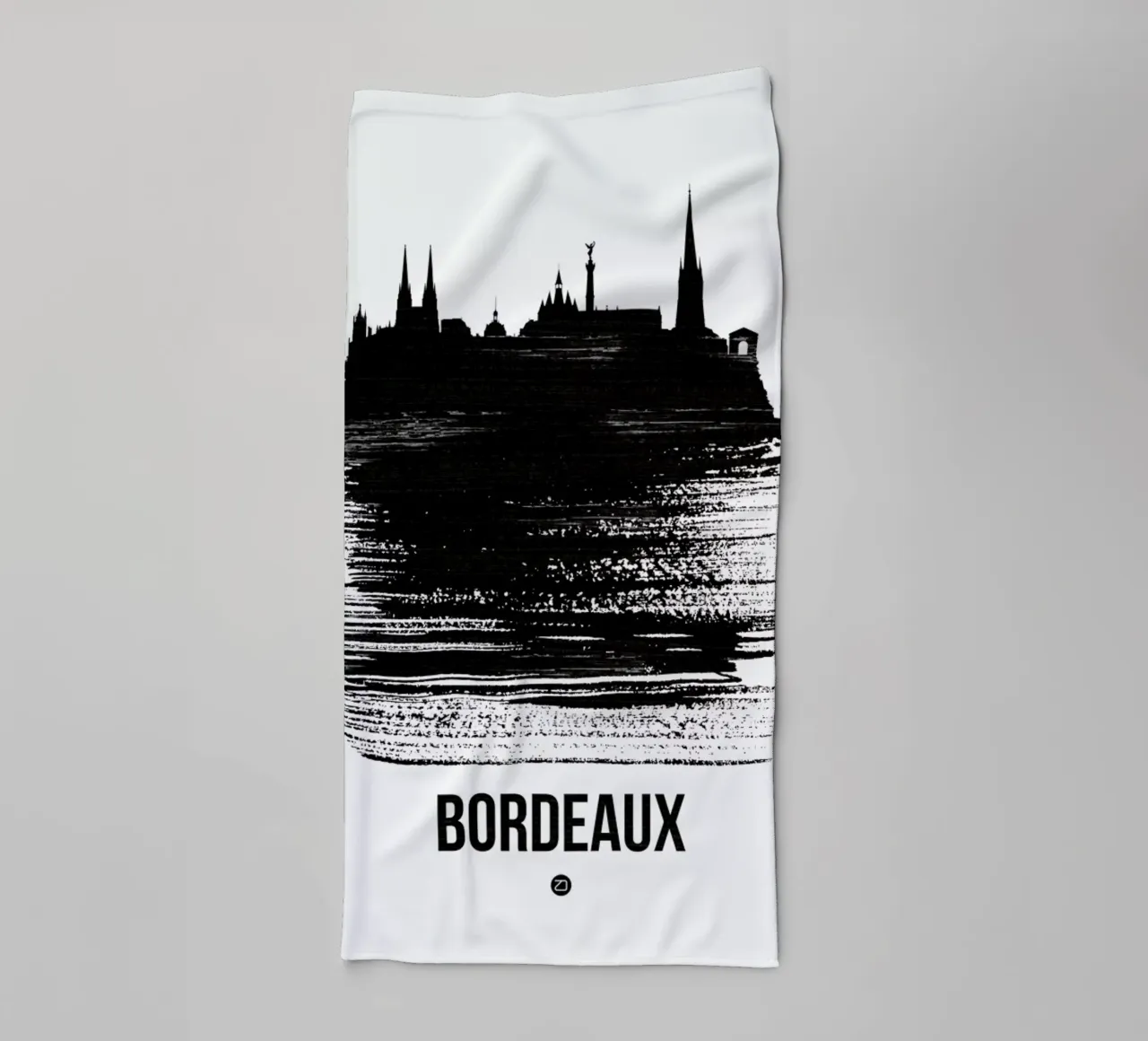 Bordeaux Skyline Brush Stroke asciugamano da bagno da Naxart