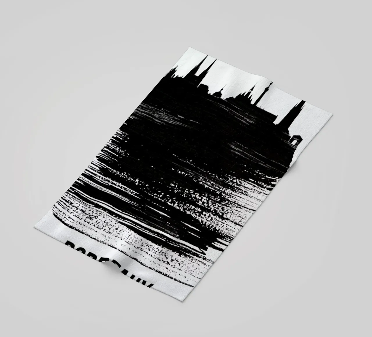 Bordeaux Skyline Brush Stroke telo mare da Naxart