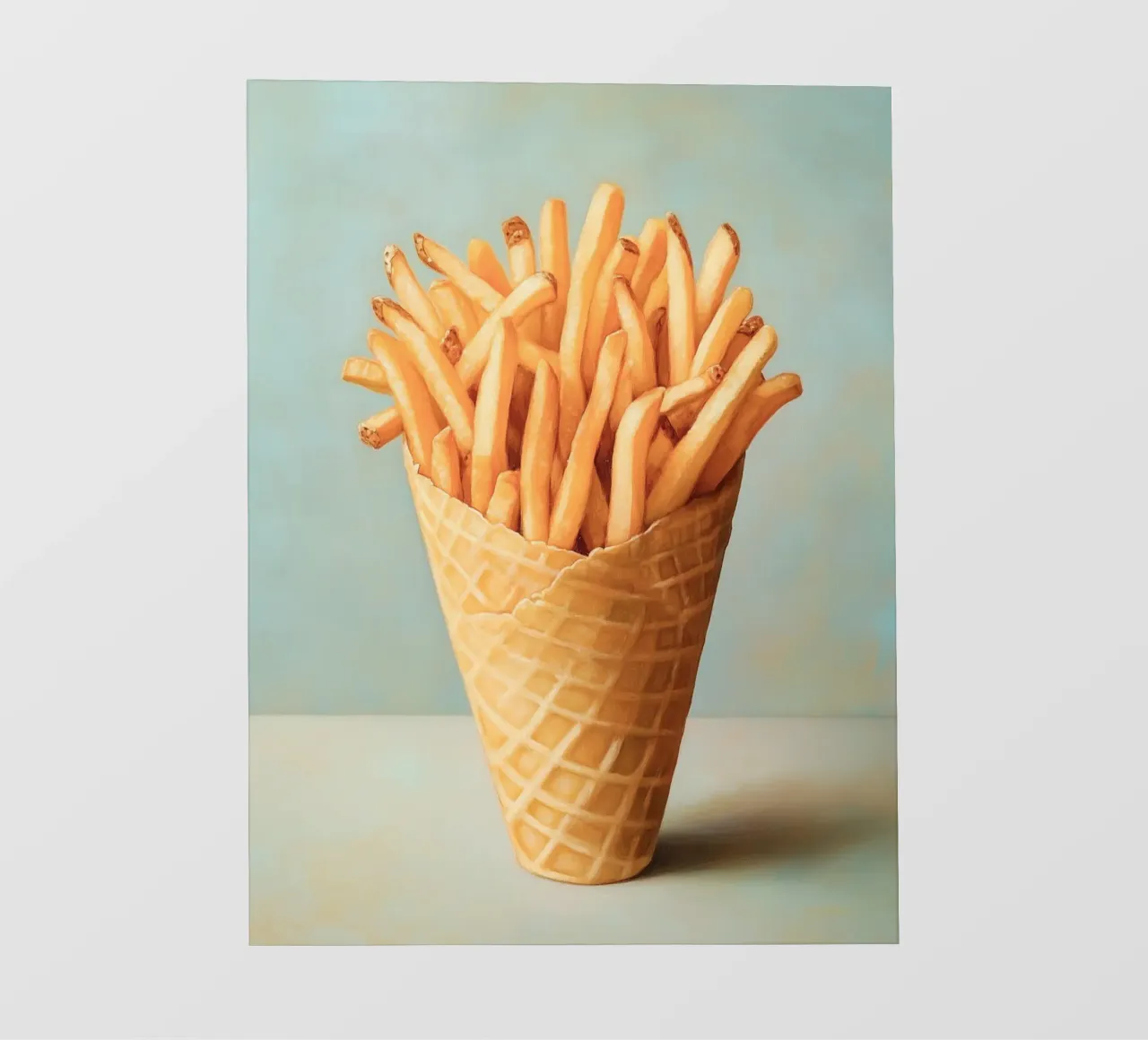 Patatine fritte in un cono gelato telo in pvc da Carinaprint