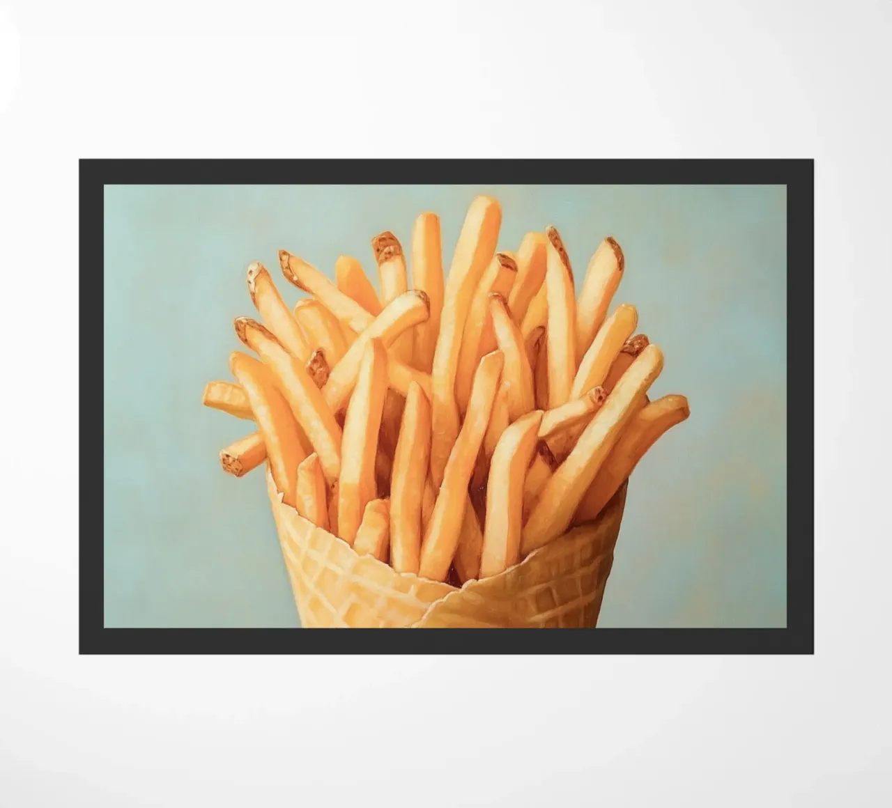 Patatine fritte in un cono gelato zerbino da Carinaprint