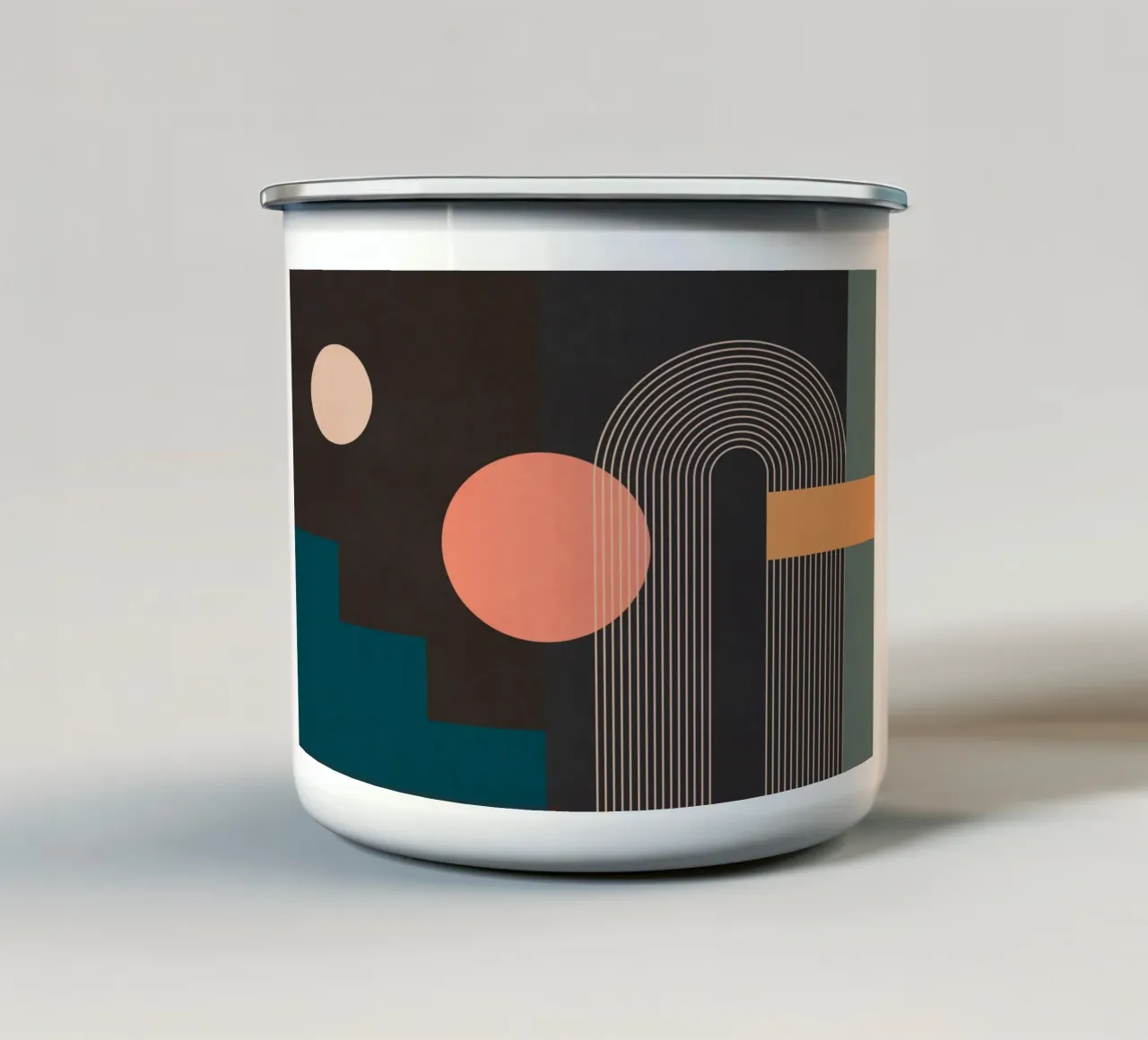 astratto geometrico 142 tazza in smalto da Gaite