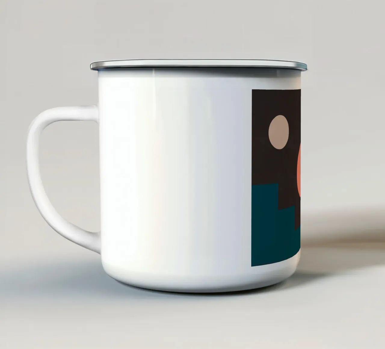 astratto geometrico 142 tazza in smalto da Gaite