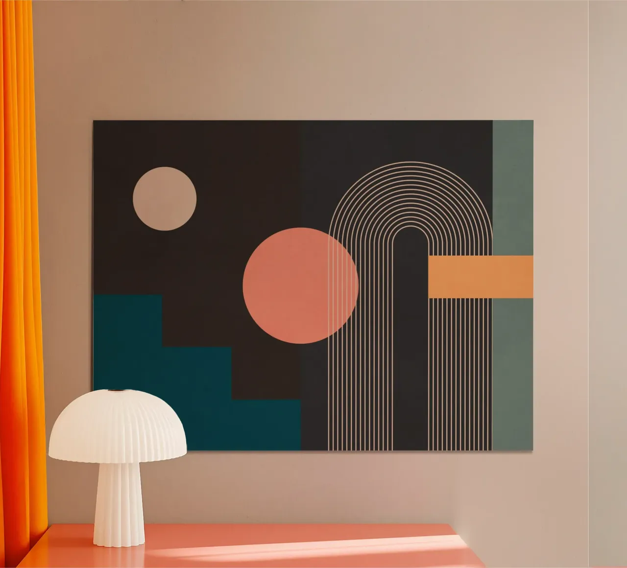 astratto geometrico 142 poster con telaio in alluminio da Gaite