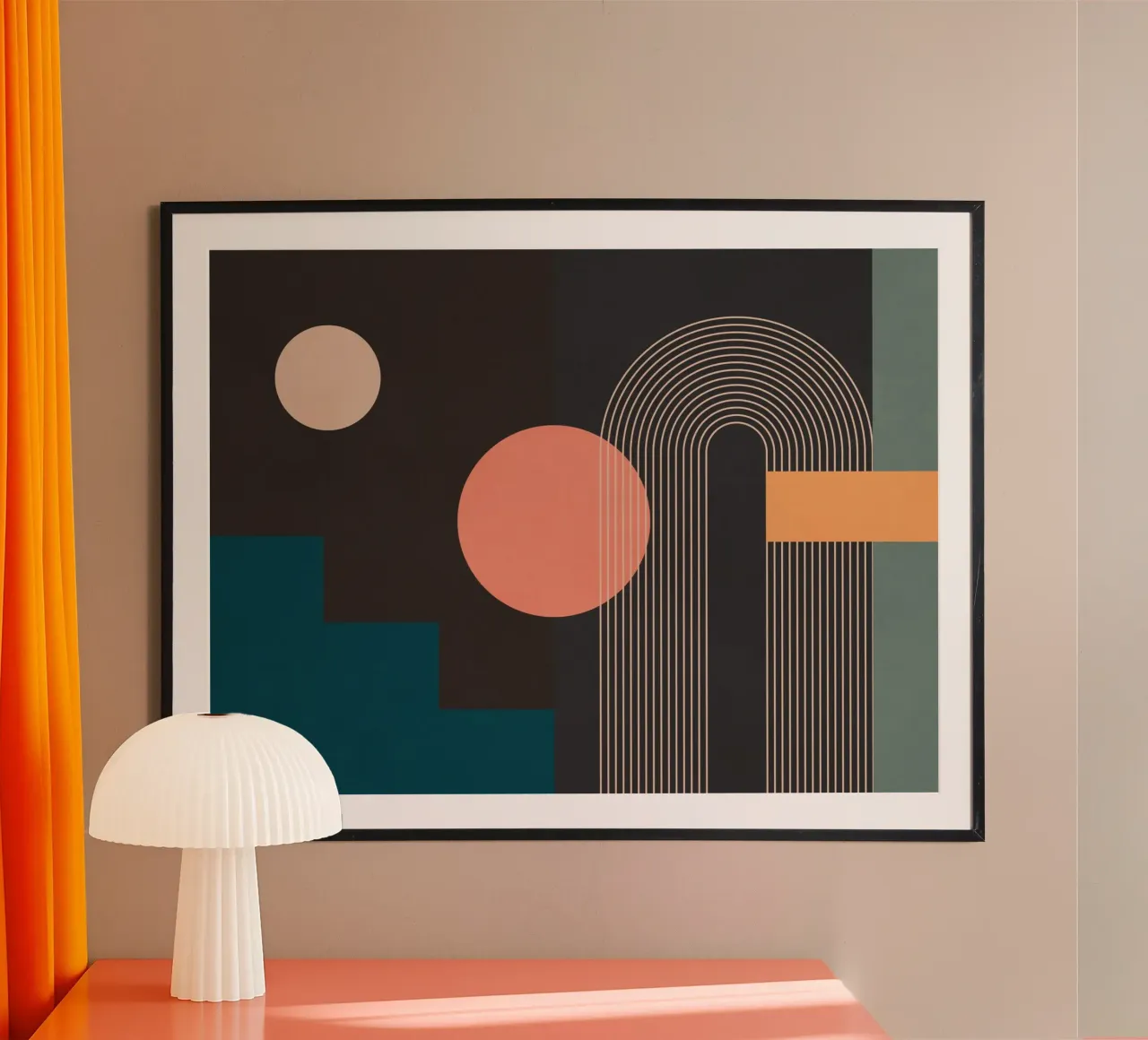 astratto geometrico 142 poster con telaio in alluminio da Gaite