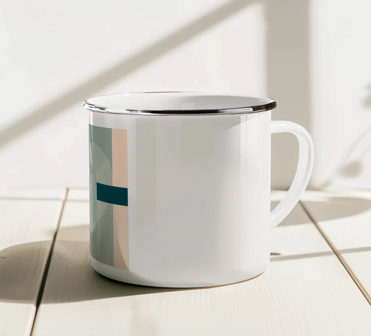 astratto geometrico 143 tazza in smalto da Gaite