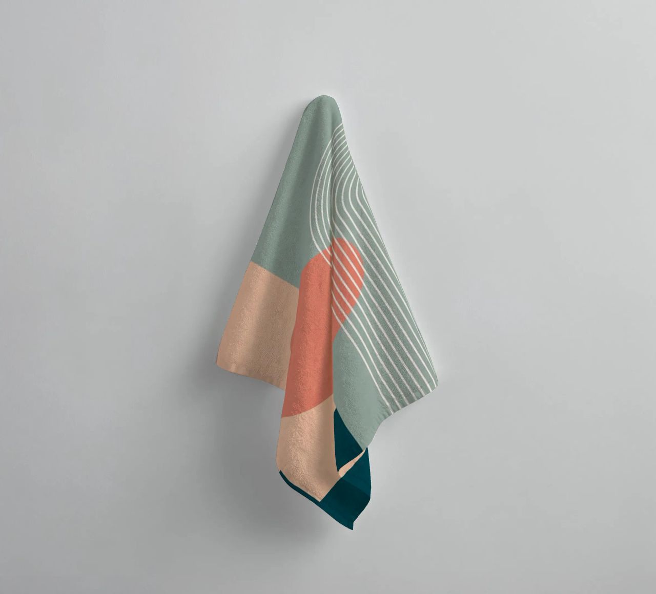 geometric abstract 143 towel by Gaite