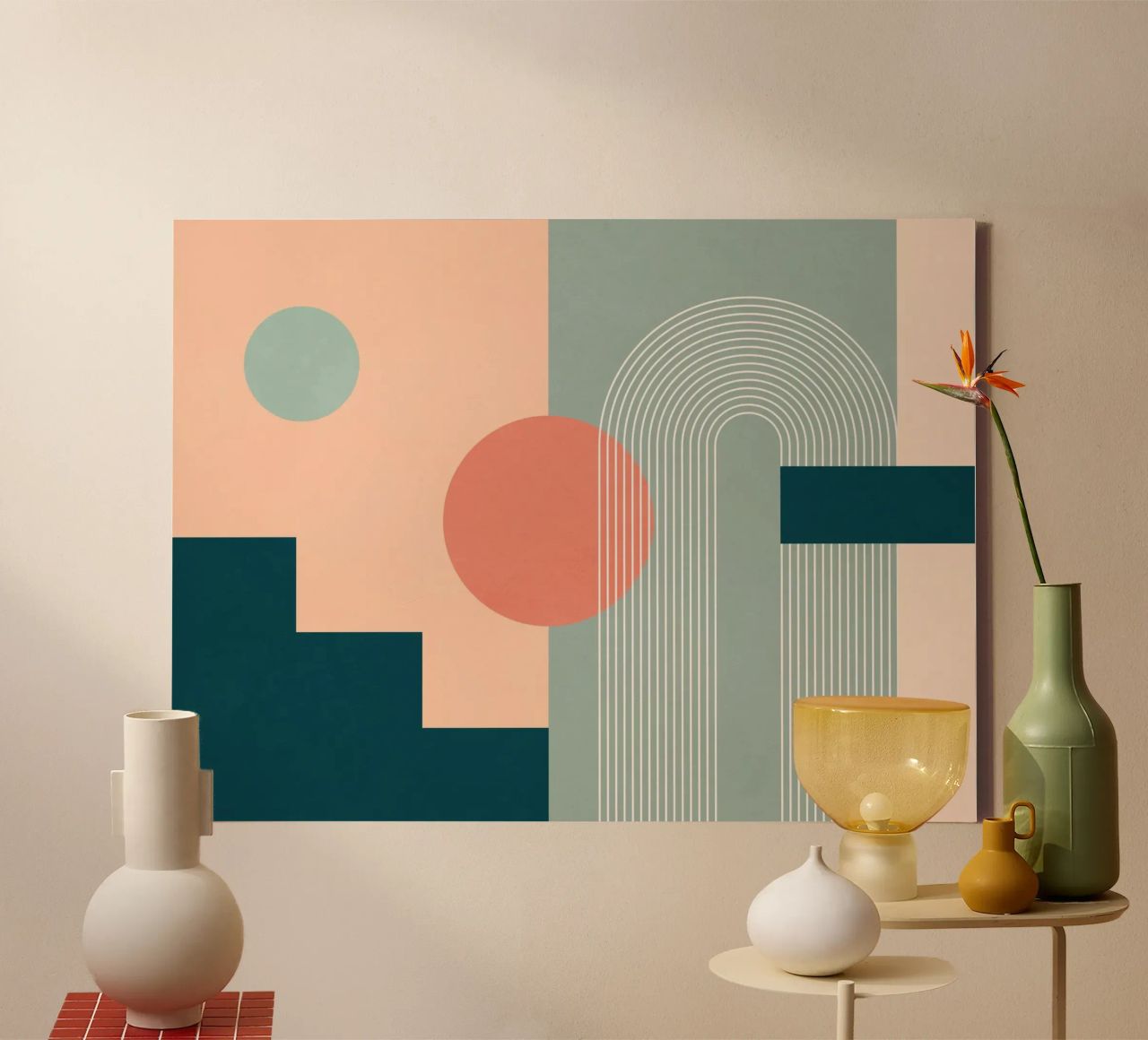 geometric abstract 143 canvas by Gaite