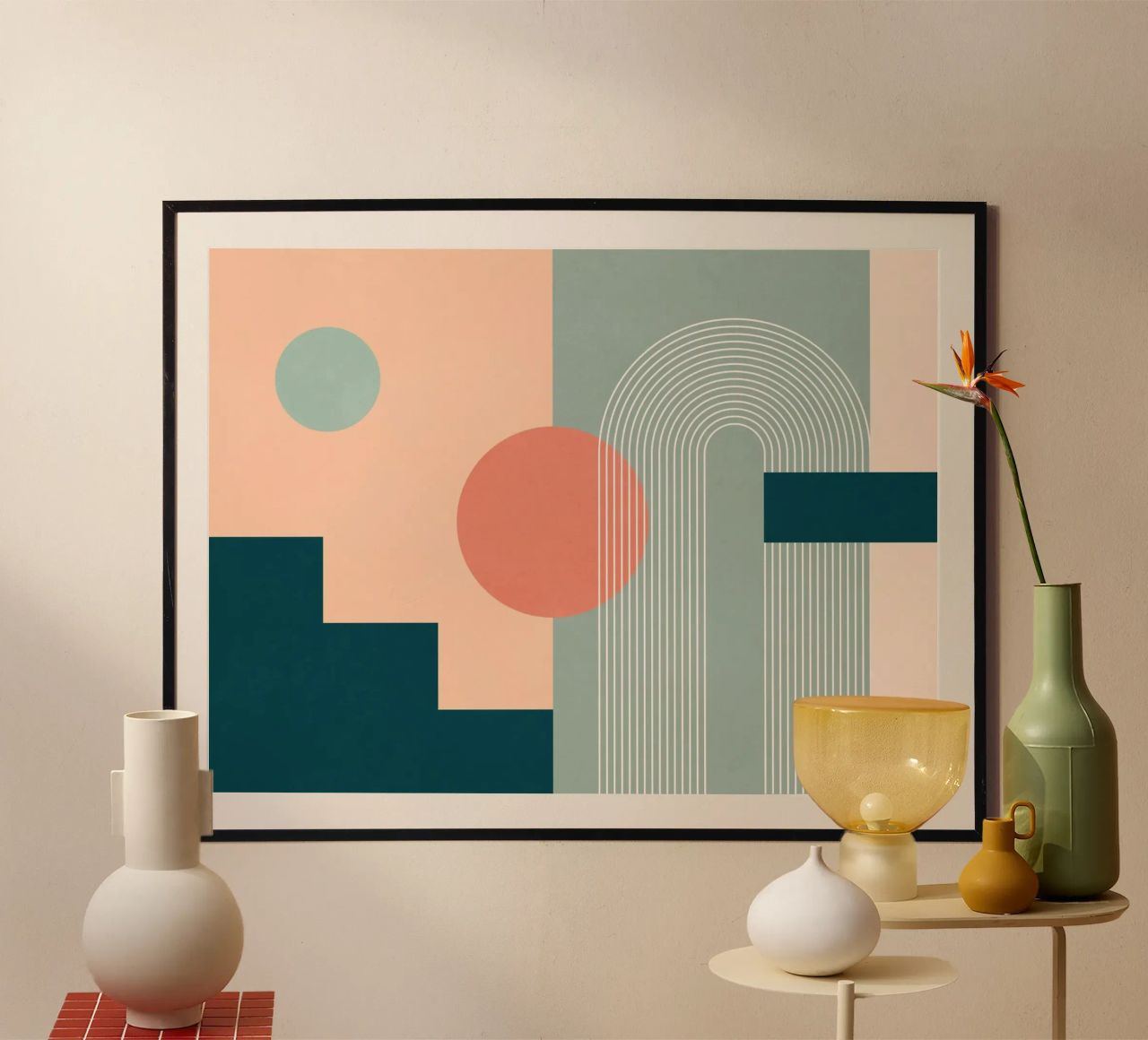 geometric abstract 143 poster by Gaite