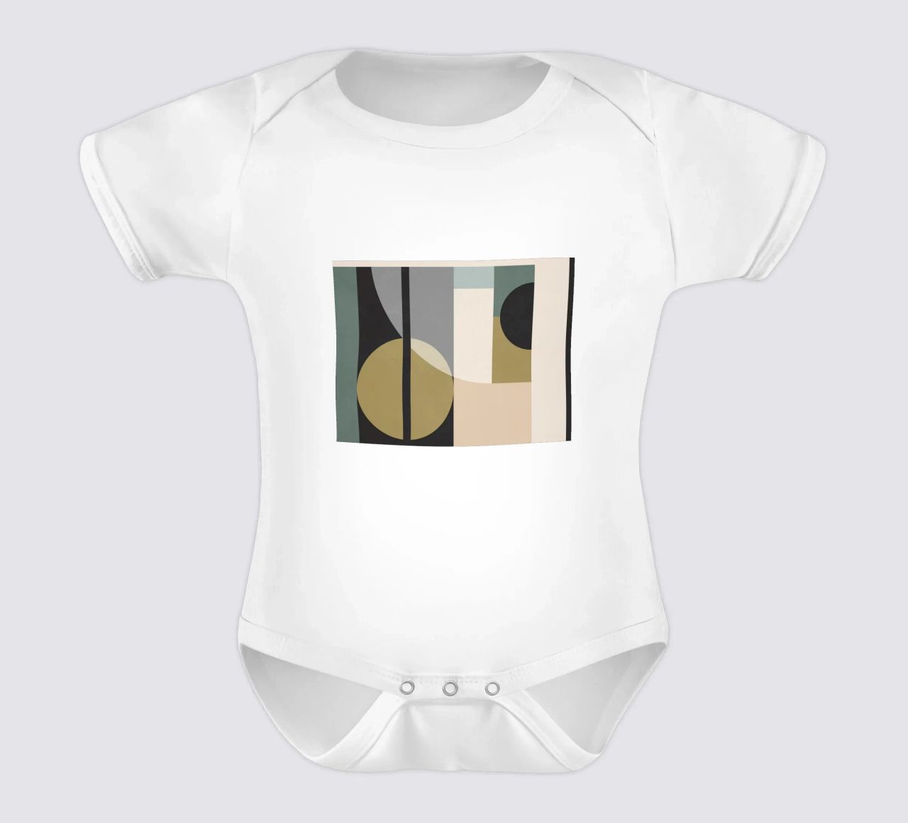 geometric abstract 144 short-sleeve baby romper by Gaite