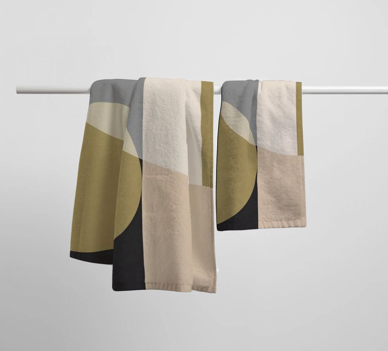 geometric abstract 144 towel by Gaite