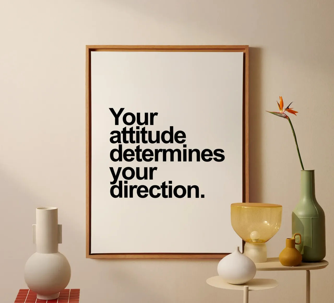 Your Attitude Determines Your Direction canvas by Inspirify