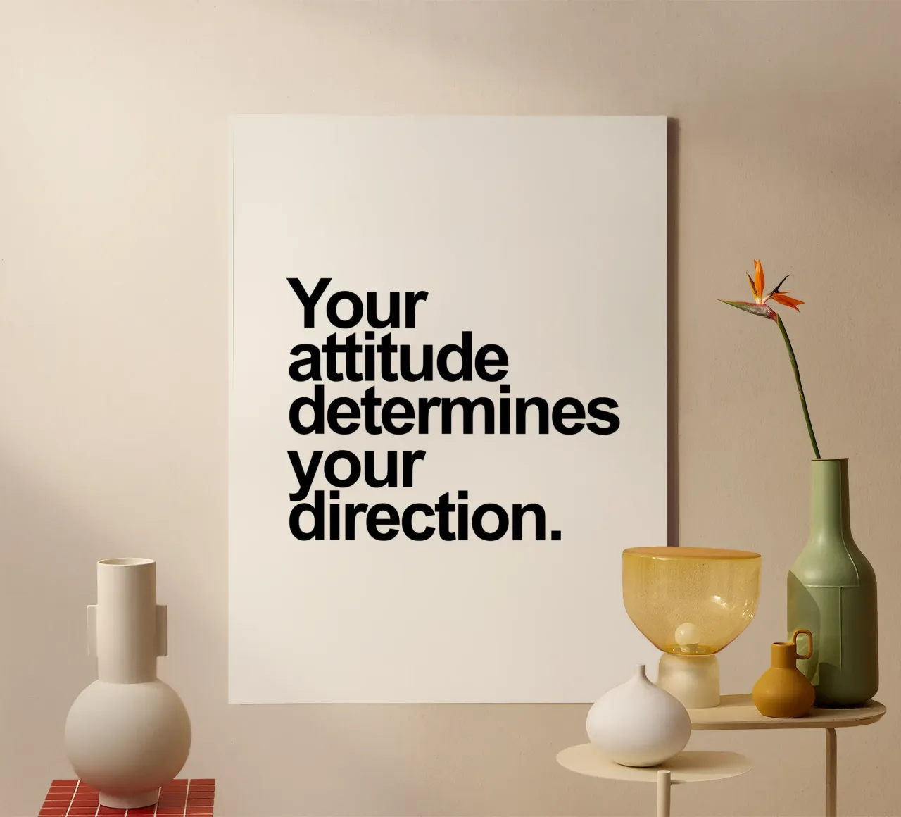 Your Attitude Determines Your Direction canvas by Inspirify
