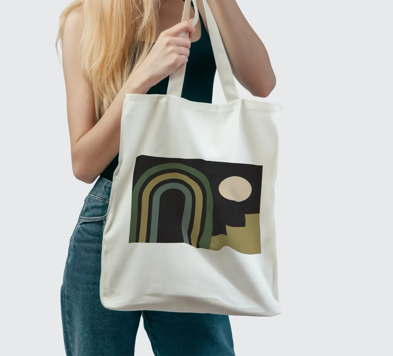 geometric abstract 145 tote bag by Gaite