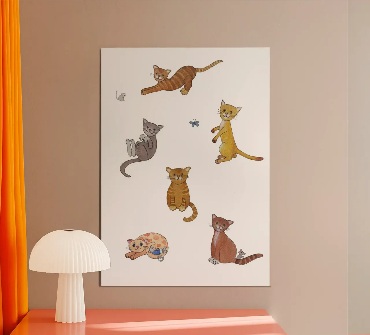 sei gatti e topi carta hahnemühle da Farbwelten